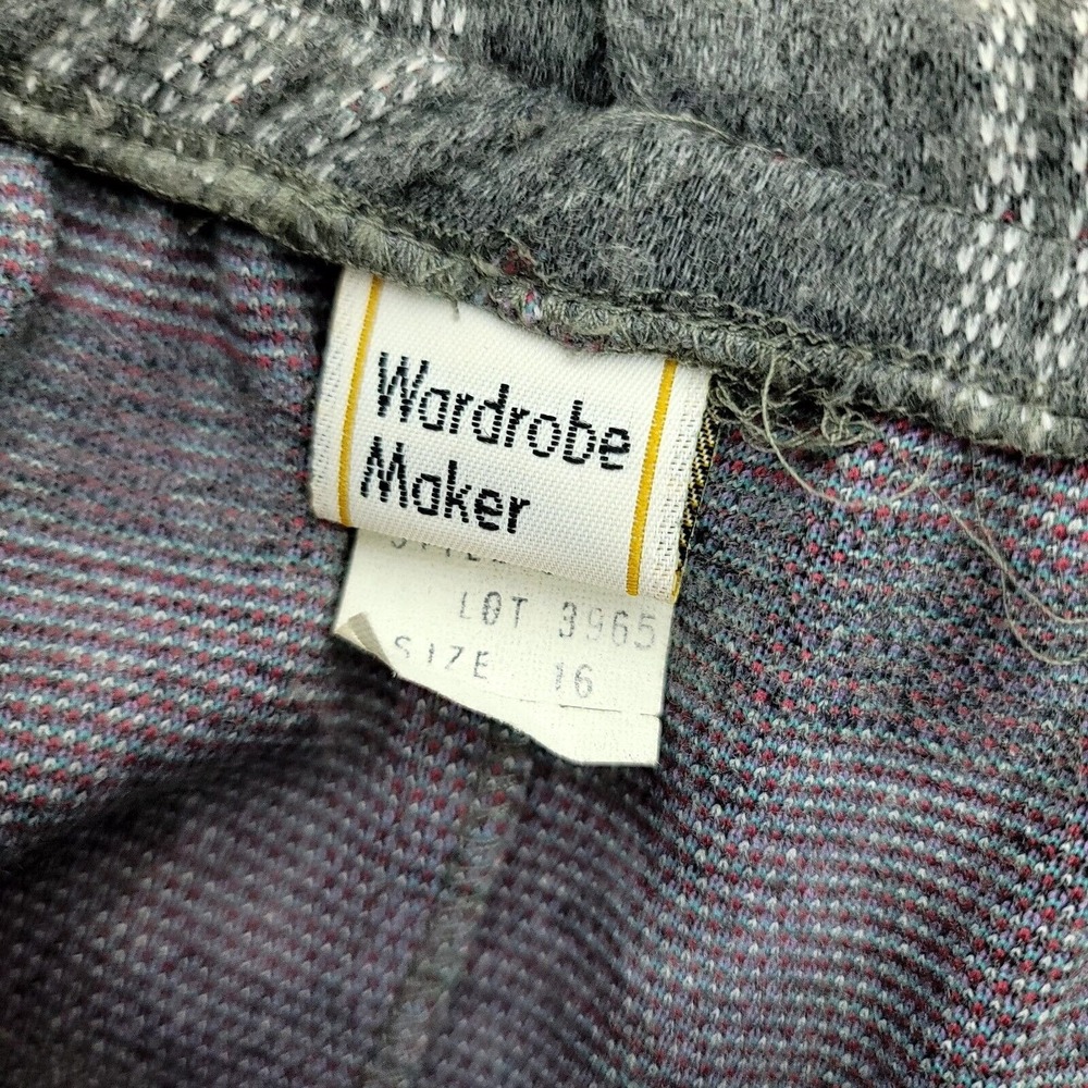 Wardrobe Maker Vintage 70s Plaid A-Line Skirt USA Elastic Waist Academia - Picture 5 of 7